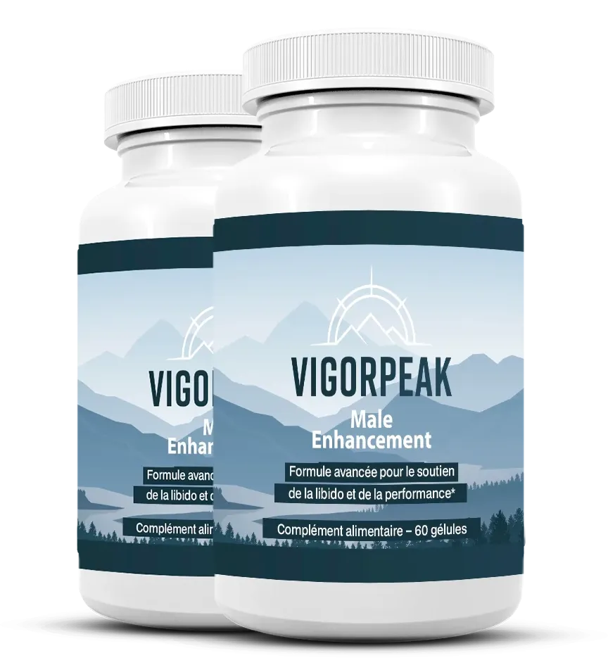 Vigor Peak natural male vitality supplement 2 bottle pack for energy and stamina